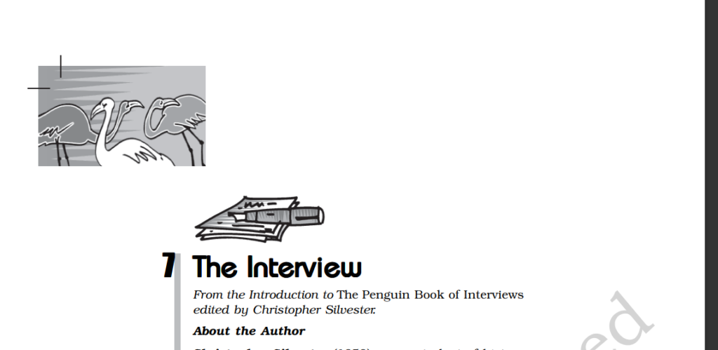 Download PDF for CBSE Class 12 Chapter 7 The Interview
