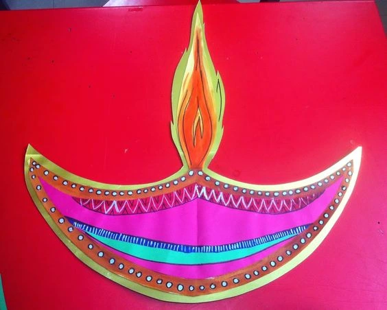 Diwali diya design for cards
